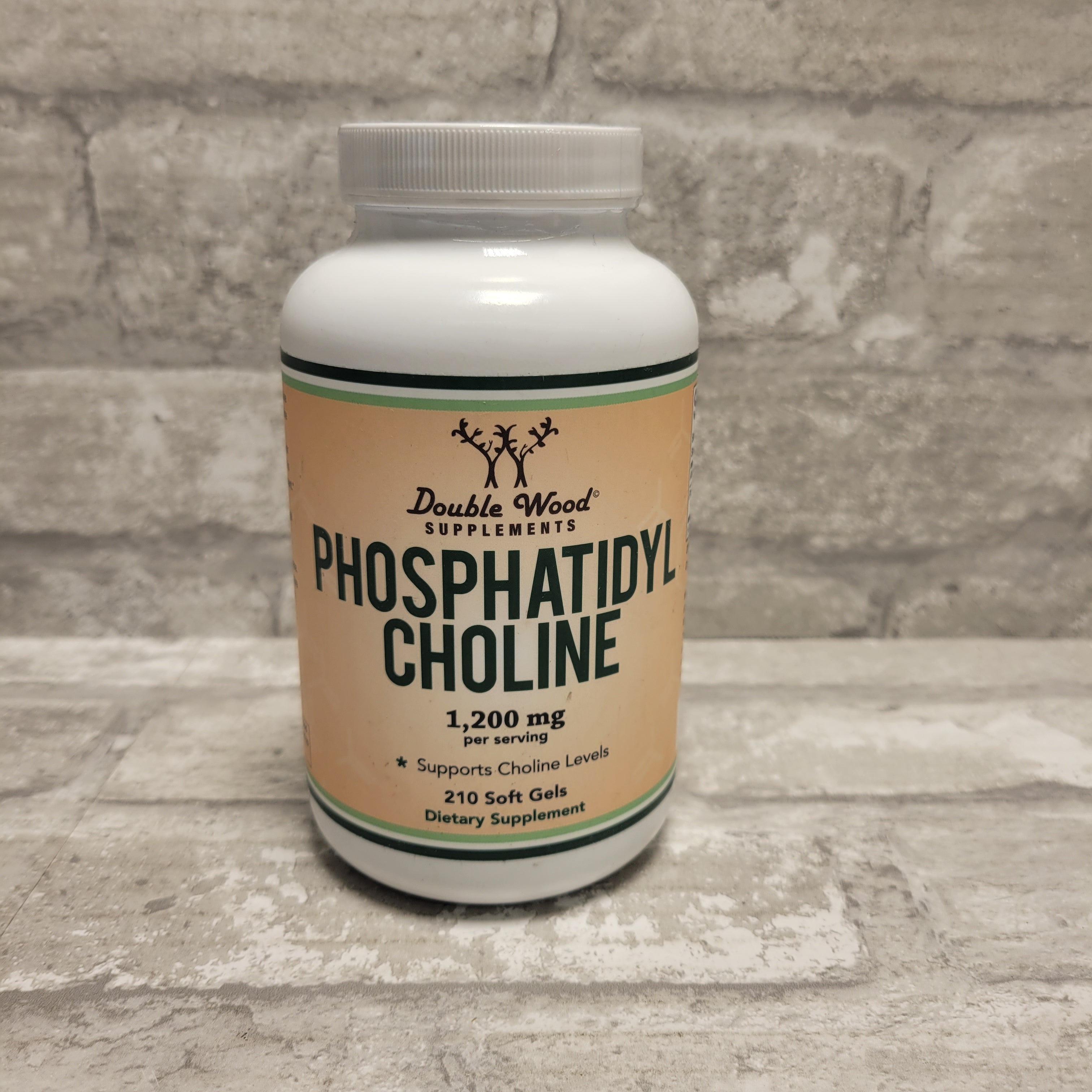 Double Wood Supplements, Phosphatidyl Choline 1200mg 210 caps Exp 1/2025 (8094749851886)